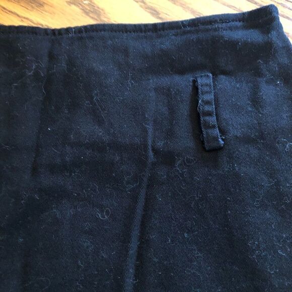 Forever 21 black denim 3 zipper mini skirt size small - Picture 3 of 9